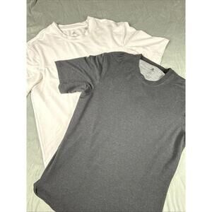 Lot of 2 Adidas Men's Large L Aeroready TKO Performance T-Shirt Black & White